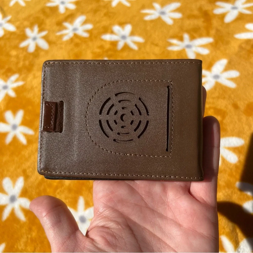 NEW $33 skneephate 100% Genuine Leather Men's Bifold Scorpion Wallet in 'coffee'